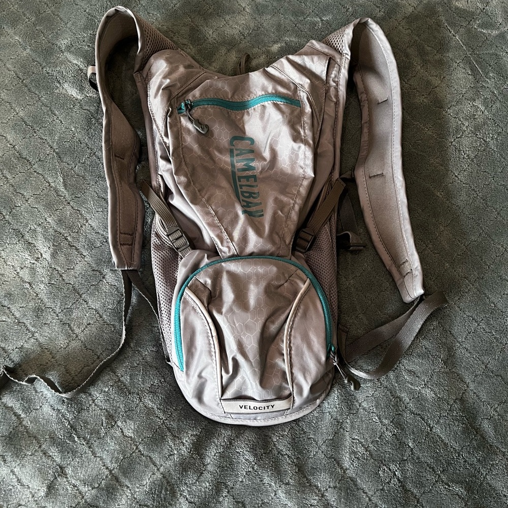 Camelbak Velocity Backpack in Gray and Teal